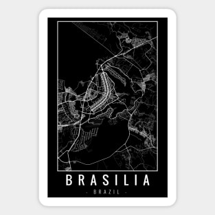 Brasilia Brazil Minimalist Map Magnet